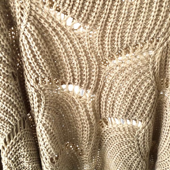 A&G SWEATER CROCHET OPENWORK BAT WING O/S - Picture 5 of 8